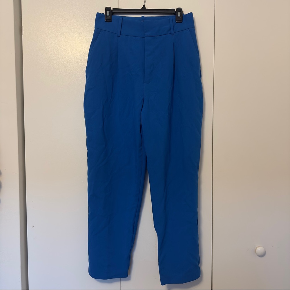 Zara Tailored Blue Trousers | High Waist